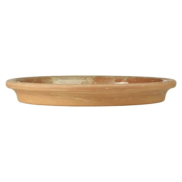 Blumentopf-Untersetzer - Außenmaß (Ø x H): 20 x 2,7 cm, Naturmaterialien, Hell-Terrakotta - Vorderansicht