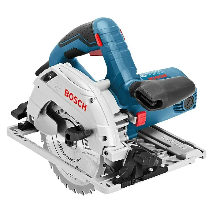 Bosch Professional Handkreissäge GKS 55+ G - 1.200 W, Sägeblatt: Ø 165 mm, Leerlaufdrehzahl: 4.900 U/min - Rechte Seitenansicht
