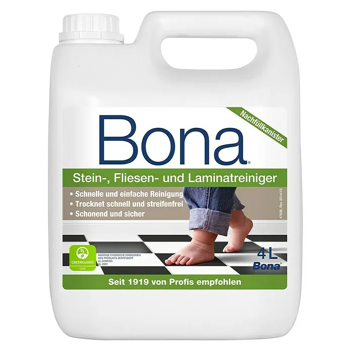 Bona Fliesen- & Laminatreiniger - 4 l, Nachfüllkanister - Vorderansicht
