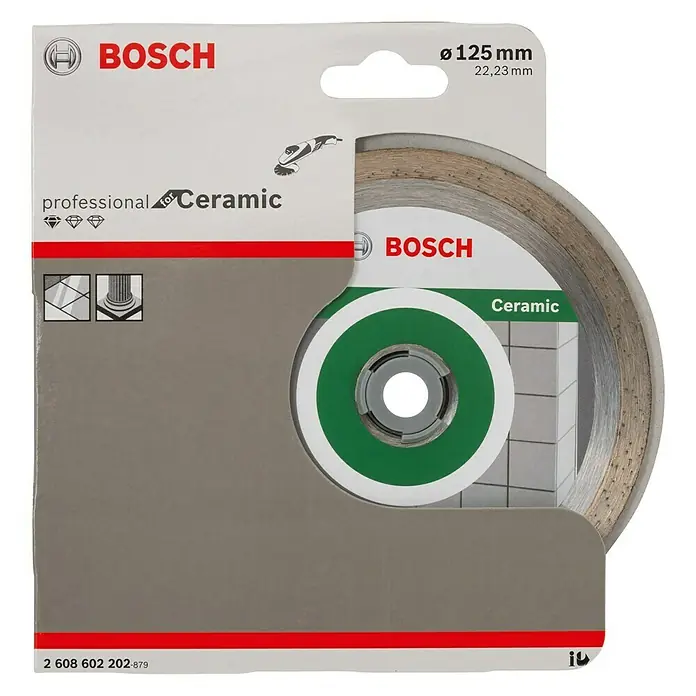 Bosch Professional Dijamantna rezna ploča Standard Ceramic - Promjer rezne ploče: 125 mm, Prikladno za: Kamene pločice - Pogled sprijeda