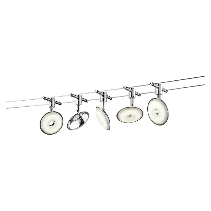 Reality Leuchten LED-Deckenstrahler Pilatus - 19 W, L x B x H: 500 x 13 x 15 cm, Chrom, Warmweiß - Ansicht von unten