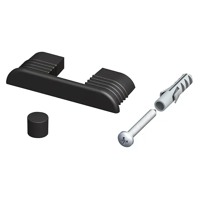 Kantoflex Coaxis Wandbefestigungs-Set - 11 -tlg., Polyamid, Passend für: Coaxis Profile - Linke Seitenansicht