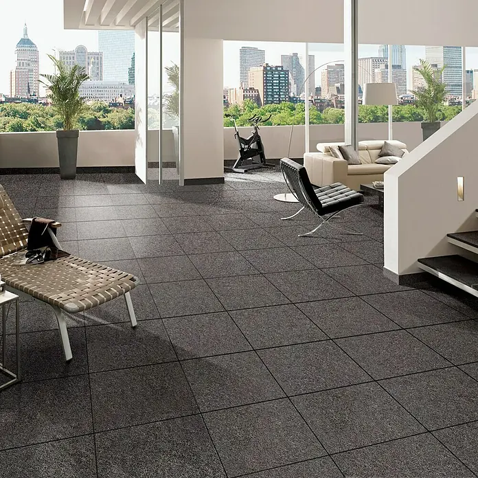 Terrassenfliese Cera 2.0 - 60 x 60 x 2 cm, Basaltgrau, Matt
