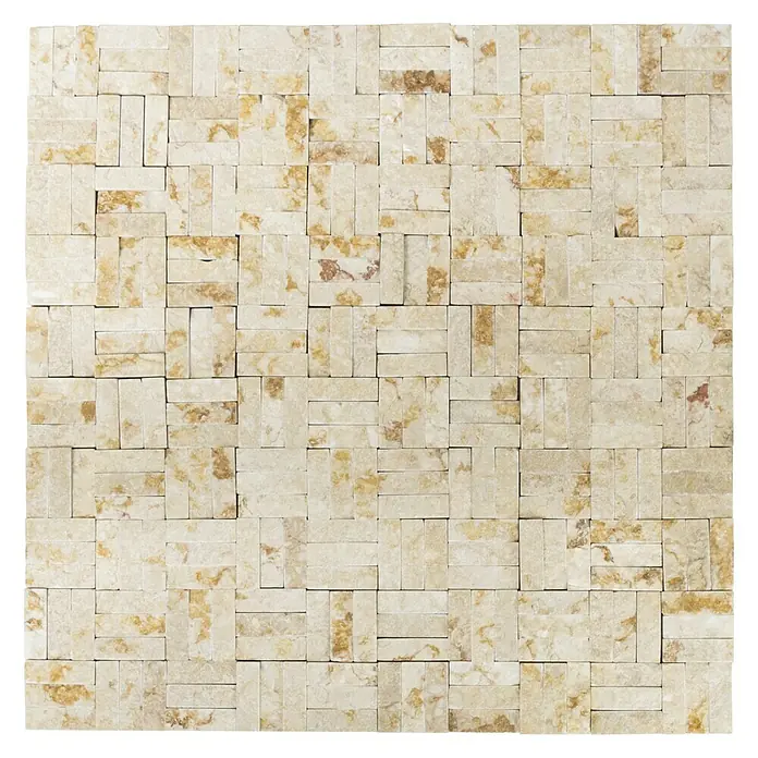 Mosaikfliese MOS X3D 63 - 30 x 30 cm, Beige, Matt - Ansicht von oben