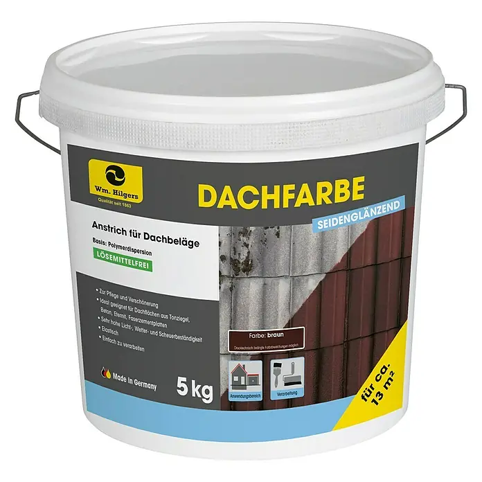 Dachfarbe - Braun, 5 kg - Vorderansicht