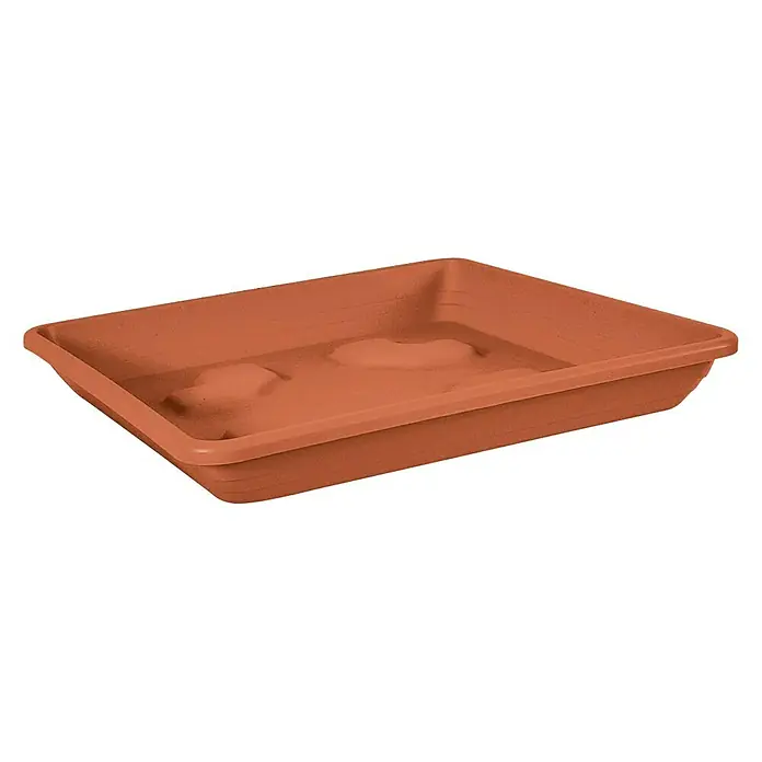 Wibo Kasten-Untersetzer Ravenna - 50 x 50 x 6 cm, Kunststoff, Terracotta