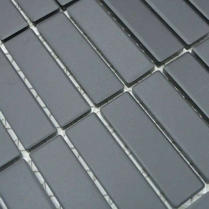 Mosaikfliese Uni CU ST 021 - 29,7 x 29 cm, Schwarz, Matt