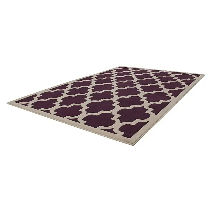 Kayoom Teppich Maroc 2087 - Lila, L x B: 290 x 200 cm, 100 % Polyester - Ansicht von oben