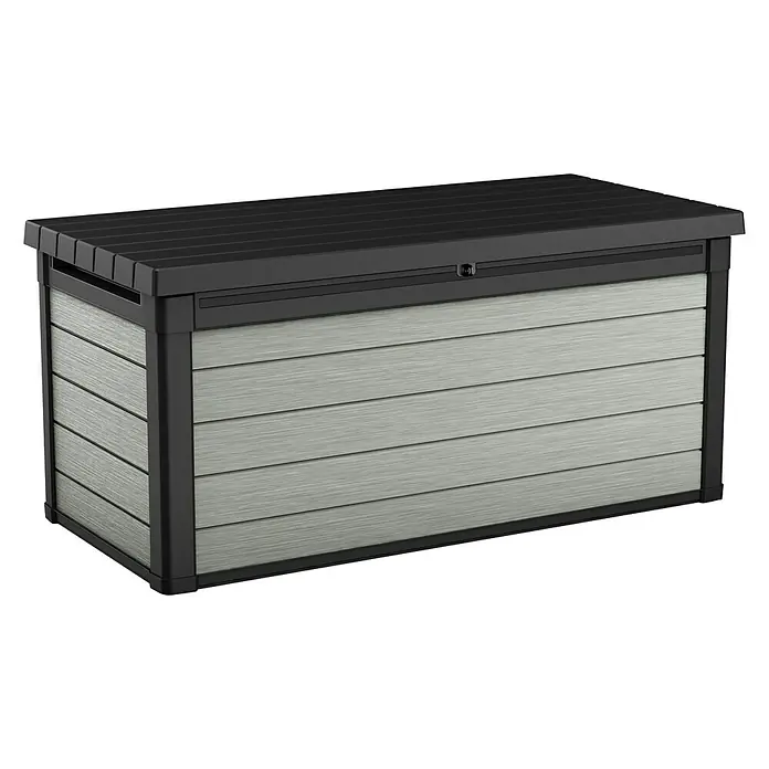 Keter Vrtna kutija za pohranu Denali - Sive boje, Crne boje, 122,9 x 62,1 x 70,6 cm, Polipropilen - Pogled sprijeda