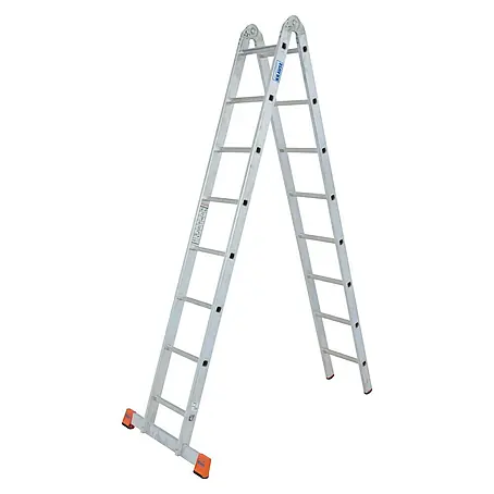 Krause Monto Sprossen-Gelenk-Doppelleiter TriMatic