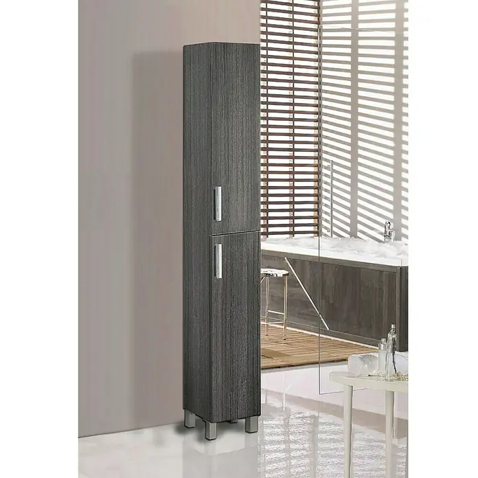 Columna Mirra - 27 x 25 x 181 cm, Gris ceniza
