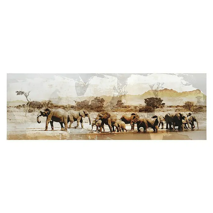Cuadro Elefantes - An x Al: 150 x 50 cm