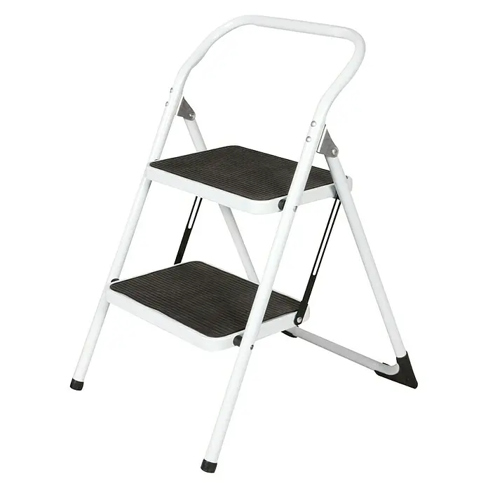 Escalerilla plegable - L x An x Al: 71 x 56 x 46 cm, Acero, 2 escalones