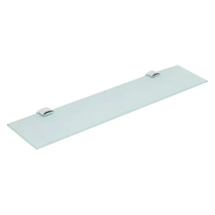 Tatay Ronda Estante para baño - Ancho: 49,5 cm, Vidrio, Transparente, Cromo