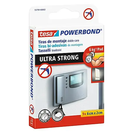Tesa Powerbond Tiras adhesivas de montaje Ultra Fuerte