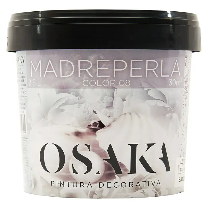 Osaka Pintura para efectos decorativos Madreperla - Gris granito, 2,5 l