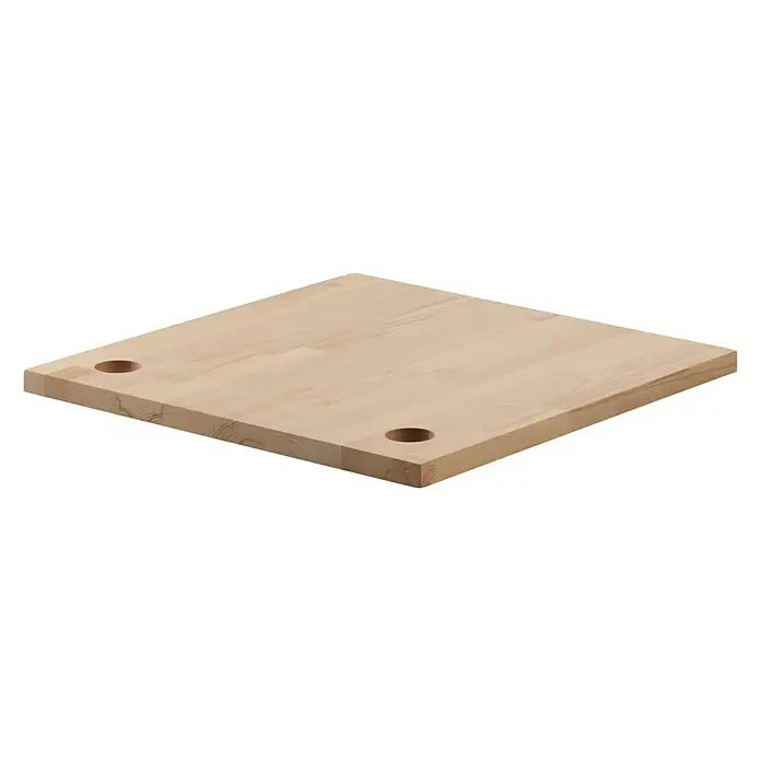 Wolfcraft Encimera 6043000 - L x An x Al: 65 x 65 x 3 cm, Madera de haya