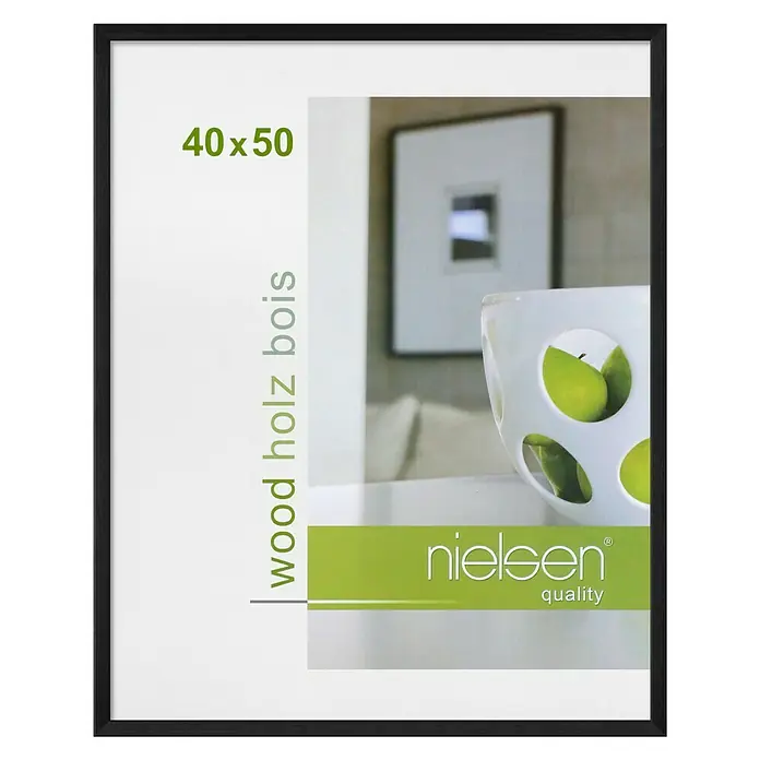 Nielsen Holzwechselrahmen Zoom - Schwarz, 40 x 50 cm, Holz - Vorderansicht