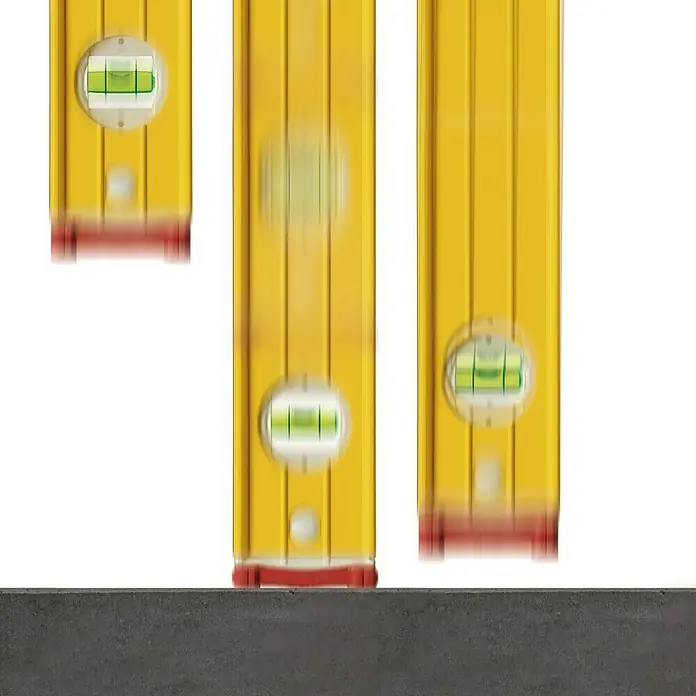 Stabila Wasserwaage Typ 196-2 - Länge: 60 cm, Anzahl Libellen: 3 Stk. - Vorderansicht