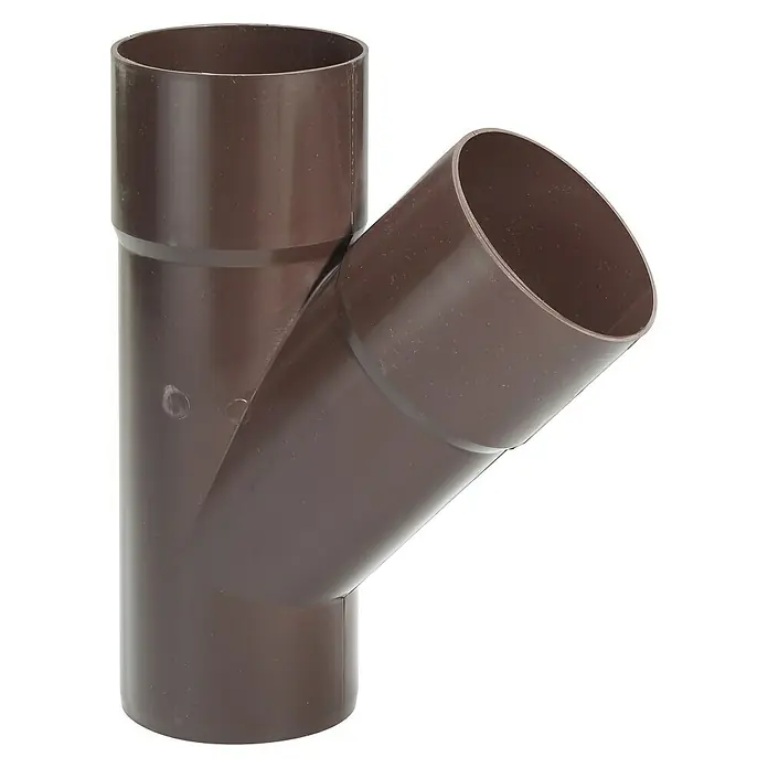 FunkeGruppe Fallrohrabzweig - Nennweite: 100/100 mm, Winkel: 45 °, Kunststoff, Braun