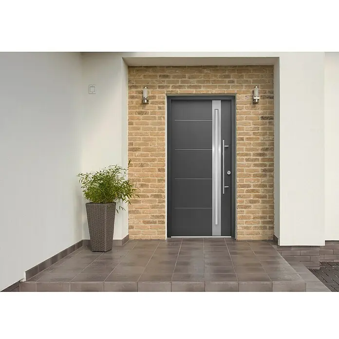 Splendoor Haustür Thermodoor SP30A - 110 x 210 cm, DIN Anschlag: Rechts, Anthrazit