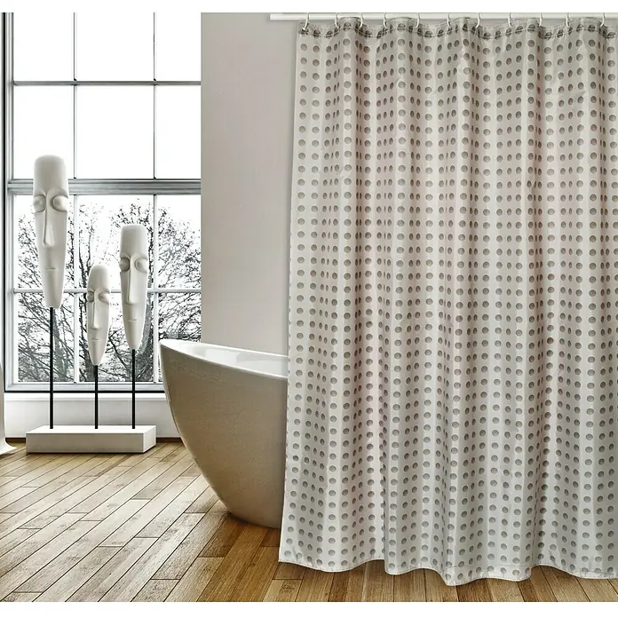 Venus Cortina de baño textil Camberra - An x Al: 180 x 200 cm, Gris, Taupe - Foto ambiente
