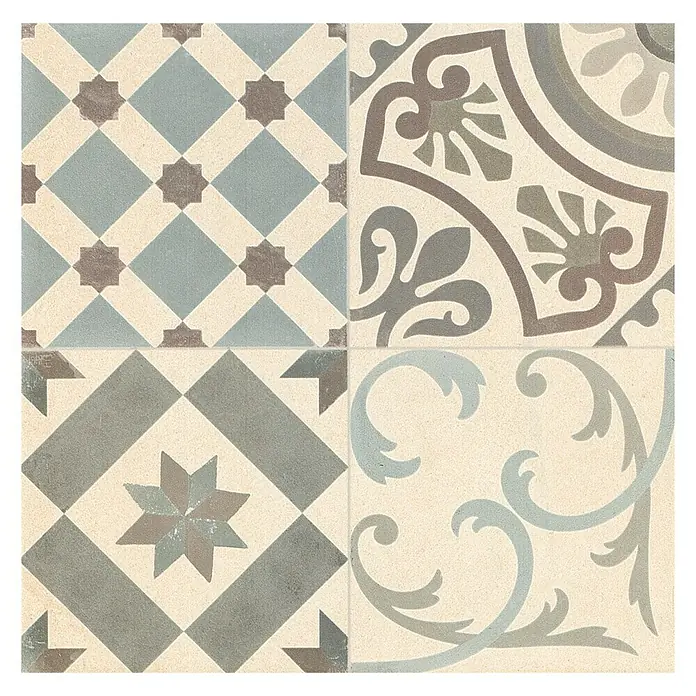 Pavimento hidráulico Coventry - 45 x 45 cm, Beige, Mate - Vista superior