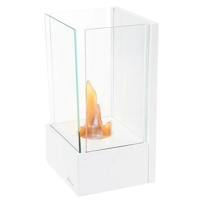 Purline Chimenea de bioetanol Pontos - 240 x 210 x 400 mm, Blanco - Vista de perfil izquierdo