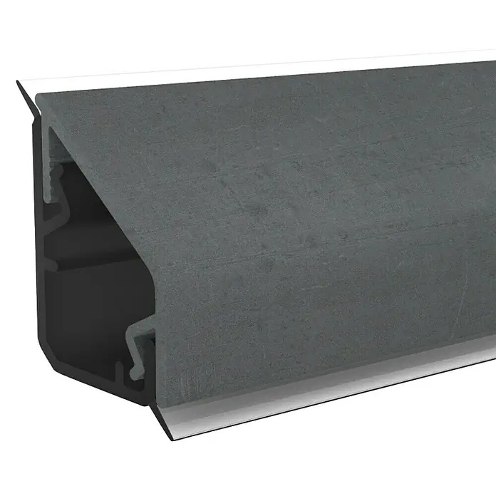 Kantoflex Wandabschlussprofil 44400 Oxid Graphit - 60 x 1,6 x 2,4 cm - Linke Seitenansicht
