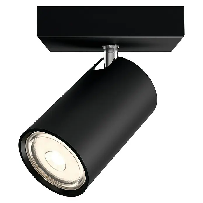 Philips Foco de una luz Kosipo - 10 W, L x An x Al: 10,2 x 10,2 x 13,4 cm, Negro, GU10