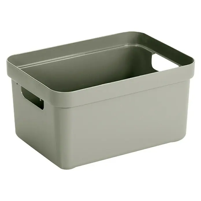Sunware Aufbewahrungsbox Sigma Home - L x B x H: 35,2 x 25,3 x 18,3 cm, Kunststoff, Hellgrün - Linke Seitenansicht