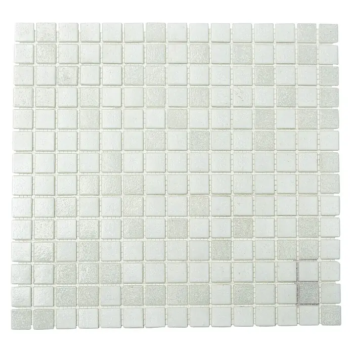 Mosaikfliese Quadrat Mix GM A 11 - 32,7 x 30,5 cm, Weiß, Matt - Ansicht von oben