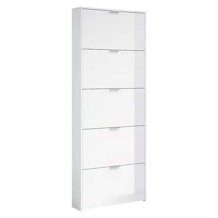 Zapatero Blanco - L x An x Al: 17 x 70 x 180 cm, Blanco