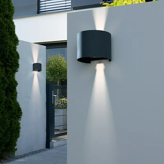 Starlux LED-Außenwandleuchte Umea - 8 W, 11,6 x 13,6 x 10 cm, Anthrazit, IP54