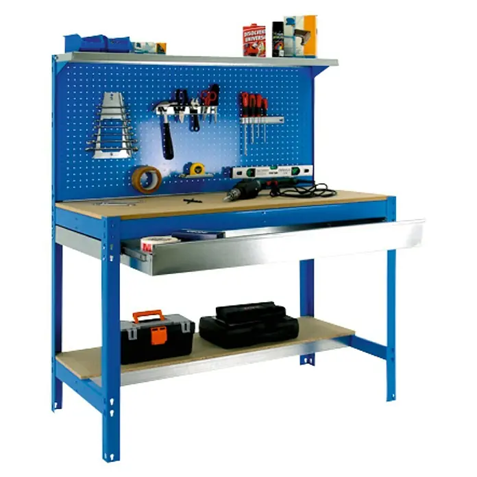 Simonrack Simonwork Banco de trabajo BT3 Box - L x An x Al: 61 x 151 x 144,5 cm, Capacidad de carga: 600 kg, Azul