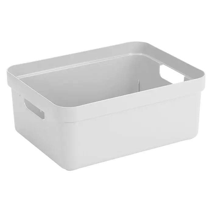 Sunware Aufbewahrungsbox Sigma Home - L x B x H: 45,3 x 35,4 x 18,3 cm, Kunststoff, Weiß - Linke Seitenansicht