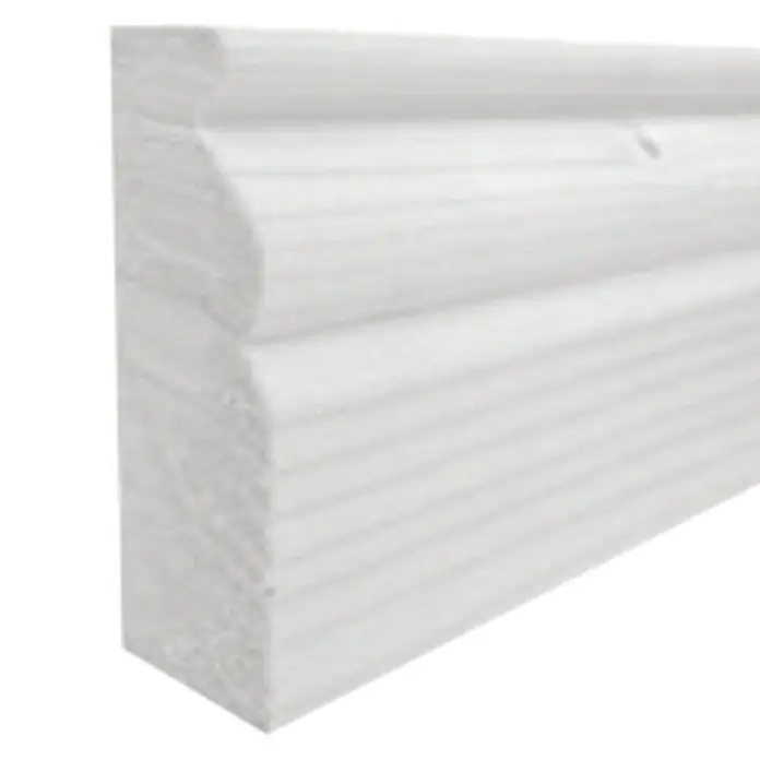 Amco Sockelleiste Altbau - Weiß, L x B x H: 2,4 m x 18 mm x 58 mm, Foliert