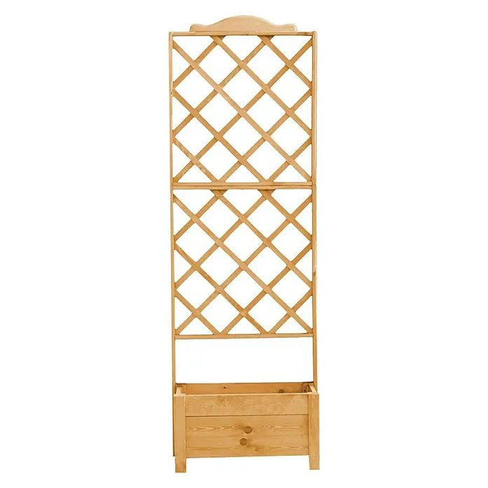 Promadino Pflanzkasten Botanica - Außenmaß (L x B x H): 69 x 32 x 210 cm, Holz, Braun - Vorderansicht