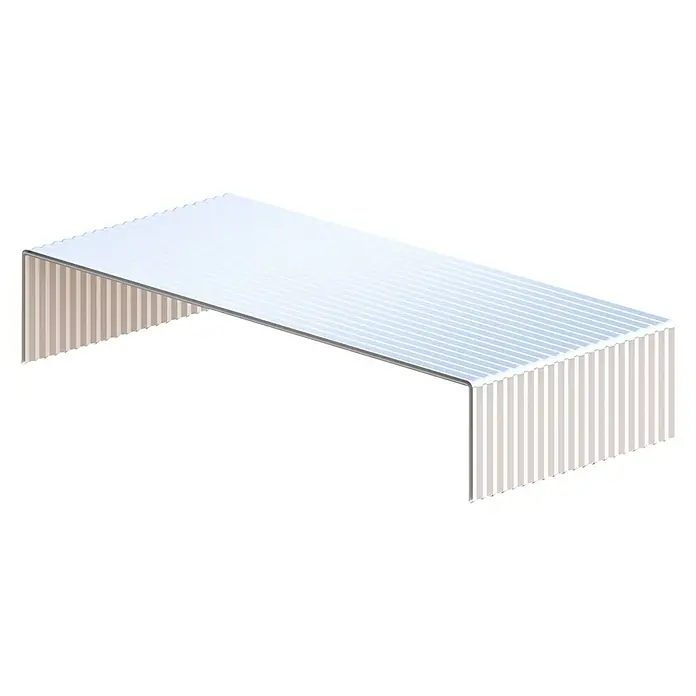 Sarei Stoßverbinder - Breite: 270 mm, Silber, Aluminium - Linke Seitenansicht
