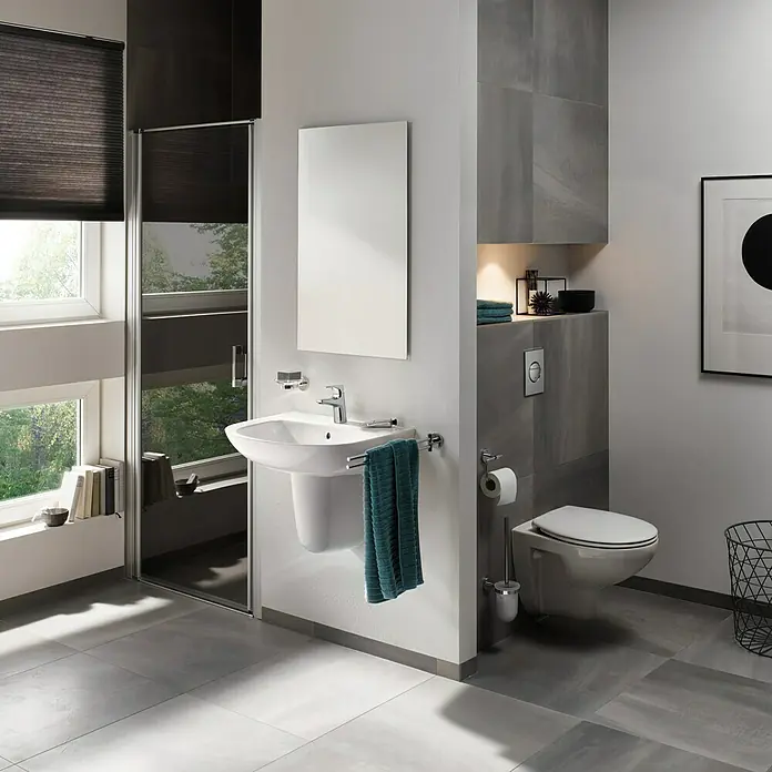 Grohe Essentials Toallero de barra - 2 brazos, Cromo, Brillante