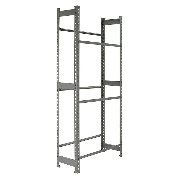 Simonrack Simonbottle Metall-Getränkekistenregal Bottleclick - L x B x H: 30 x 80 x 180 cm, Traglast: 100 kg/Boden, Anzahl Böden: 3 Stk., Grau - Ansicht von oben