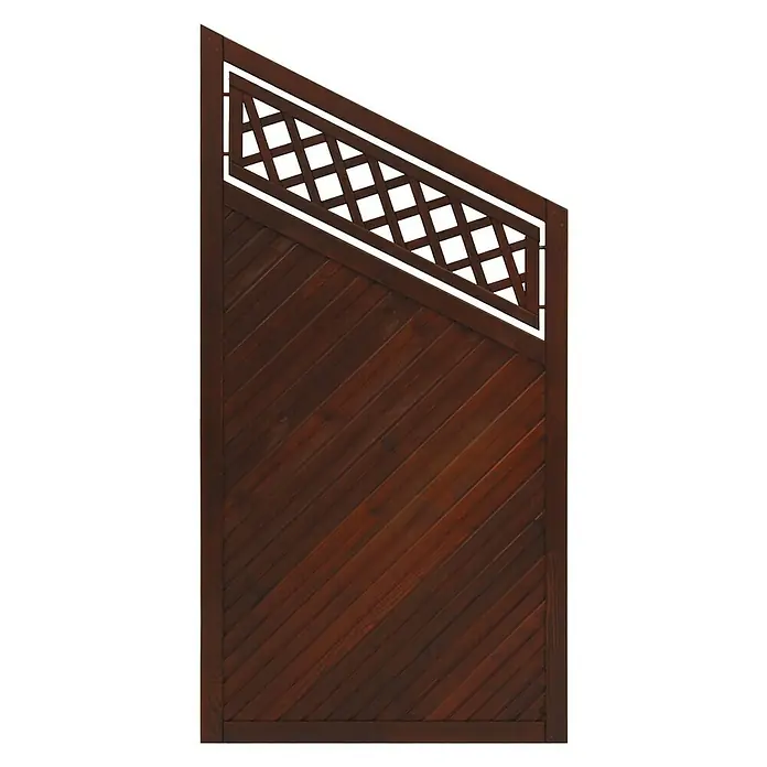 Andrewex Sichtschutz-Abschlusselement Toulon - 90 x 135/180 cm, Ausführung: Abgeschrägt, Braun