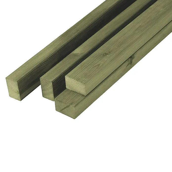 Holzpfosten - 2.000 x 70 x 45 mm, Kiefer, Grün