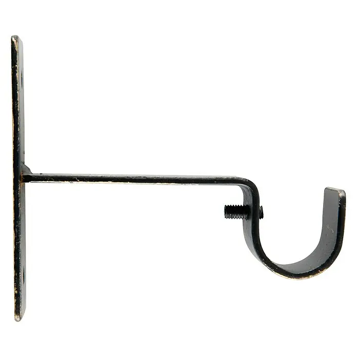 Soporte de pared Antique negro y oro - L x An x Al: 9,9 x 2,5 x 8,5 cm, Atornillado