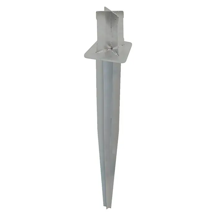 Nortene Base para poste Basfix Terra - Plateado, Apto para: Vallas
