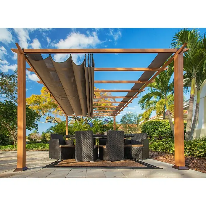 Paragon Outdoor Raffpavillon Florenz - 350 x 505 cm, Braun - Stimmungsaufnahme