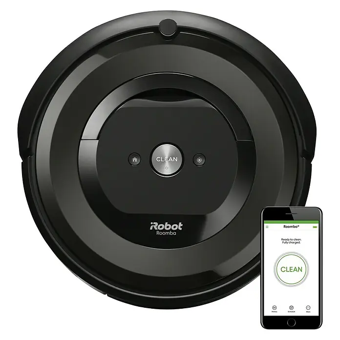 iRobot Saugroboter Roomba E5158 - Behältervolumen: 0,6 l, Betriebsdauer: 90 min - Ansicht von oben