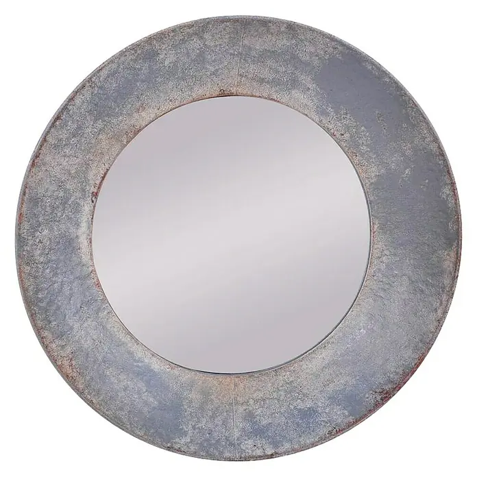 Espejo redondo Aguamarina - Diámetro: 77 cm, Gris óxido