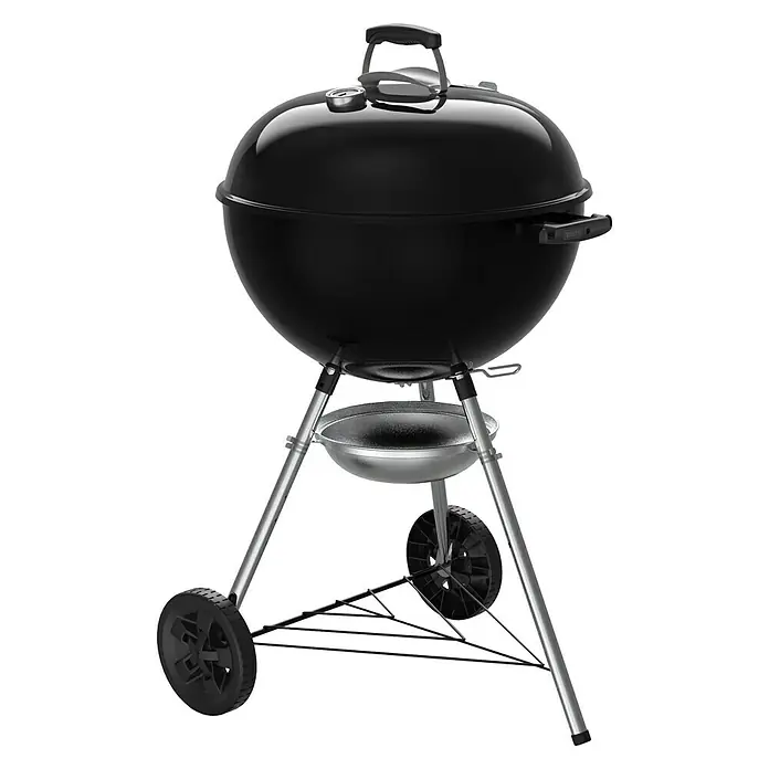 Weber Barbacoa redonda con tapa Original Kettle E-5710 - Negro/Plateado, Superficie parrilla: Ø 54 cm - Vista frontal