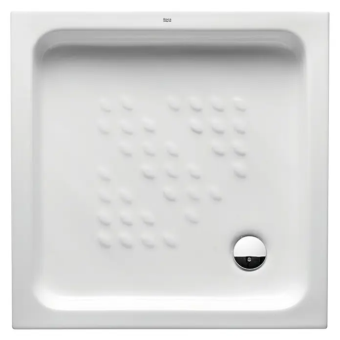 Roca Plato de ducha porcelánico Italia - L x An: 70 x 70 cm, Blanco